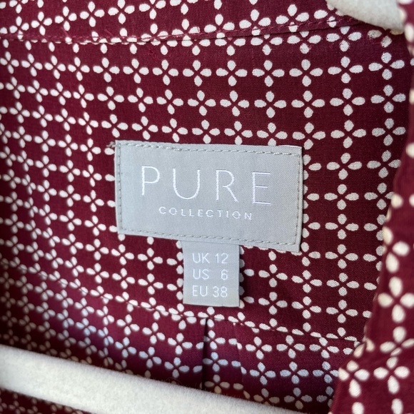 PURE Collection Silk Patterned Button Down - Picture 7 of 7